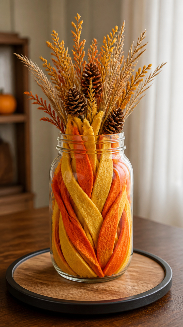 Felt Corn Husk Centerpiece