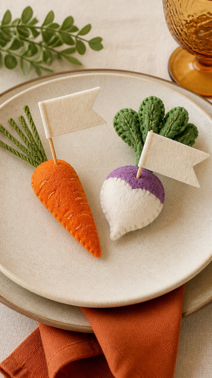 Felt Harvest Vegetable Picks