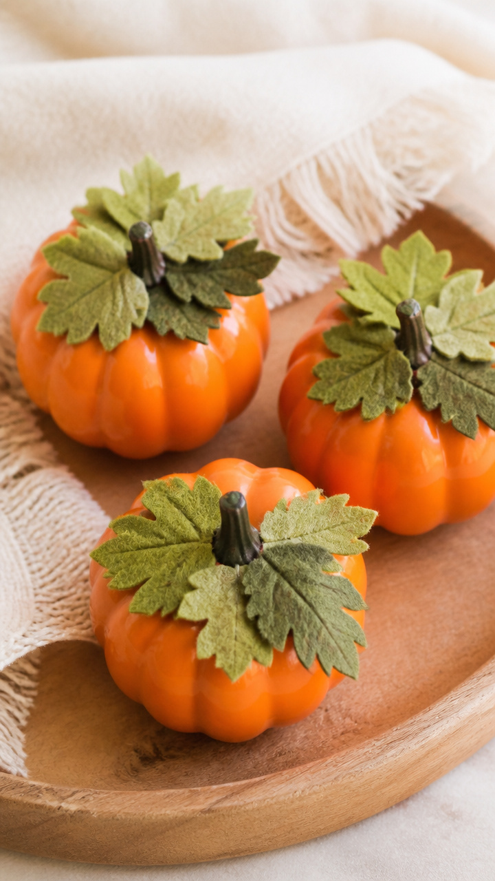 Felt Leaf Pumpkin Accents