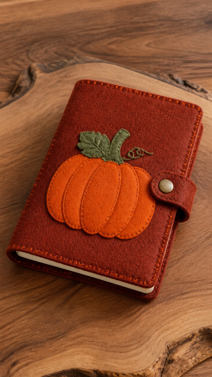 Felt Pumpkin Journal Cover