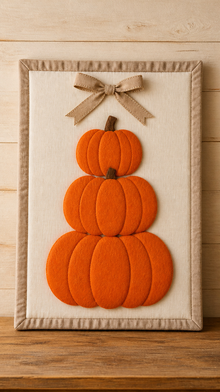 Felt Pumpkin Wall Art