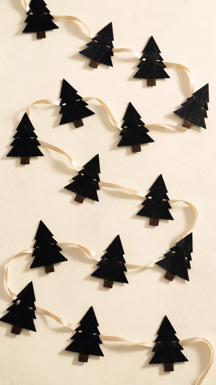 Felt-Tipped Tree Silhouette Chains
