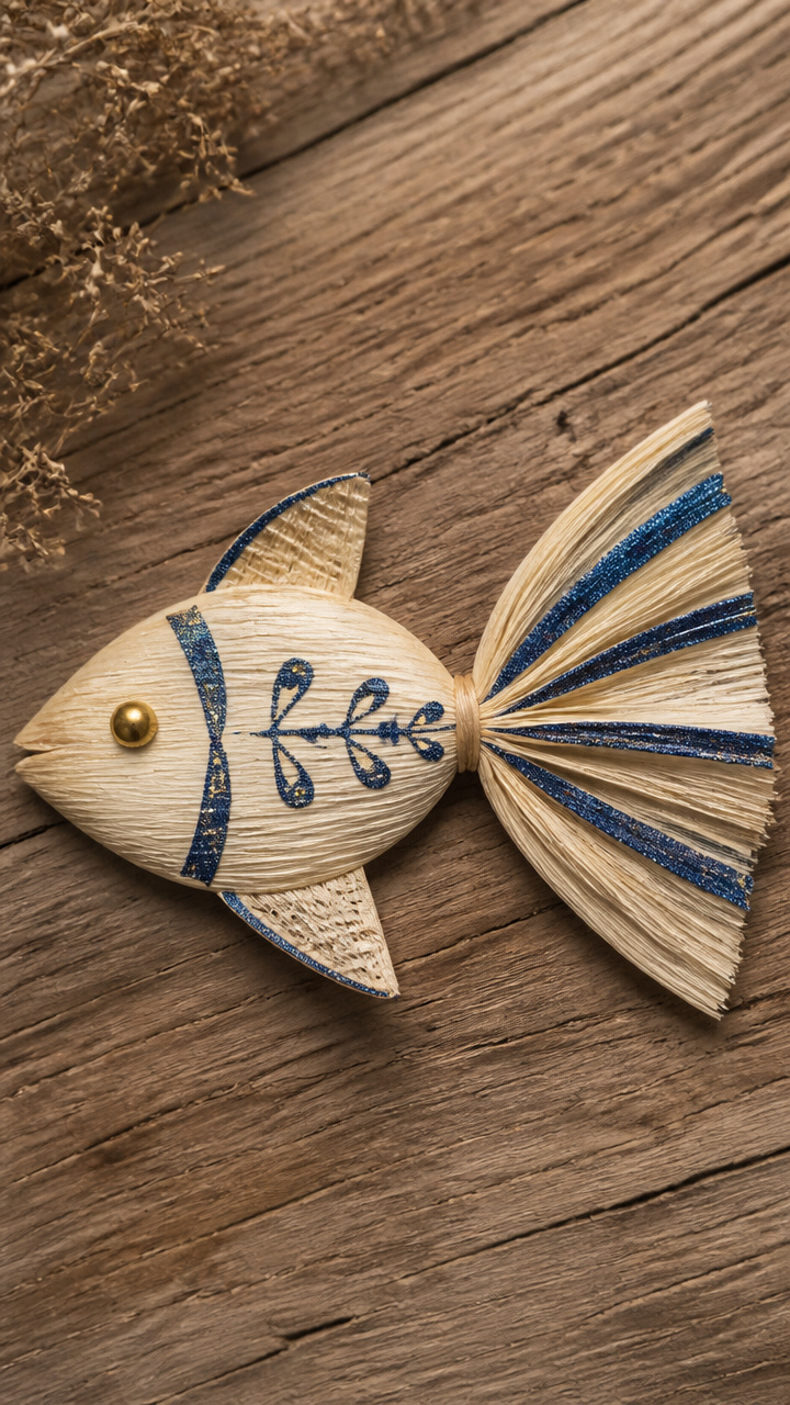 Fish-Shaped Husk Ornament