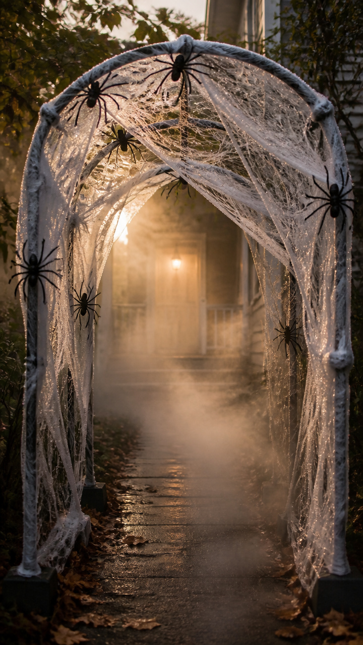 Fog-Drenched Cobweb Archway