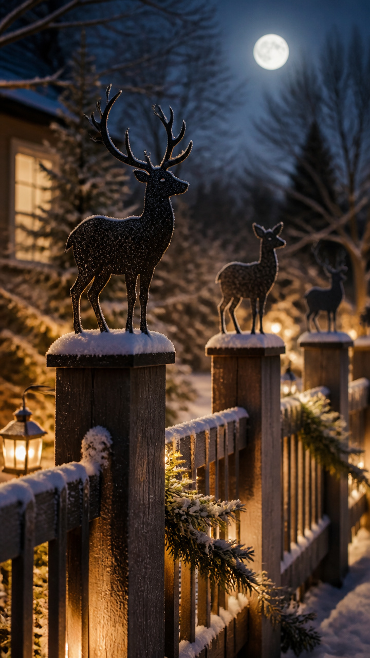 Frosted Silhouette Set Along Fencing