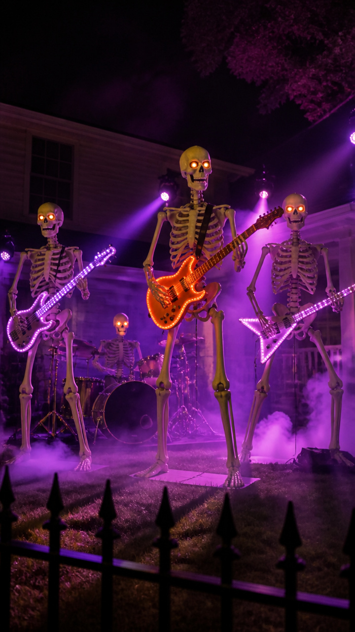 Giant Skeleton Band Playing Rock Classics