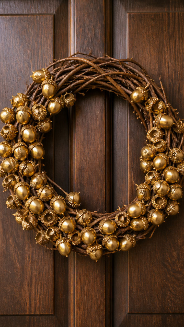 Gilded Acorn Caps
