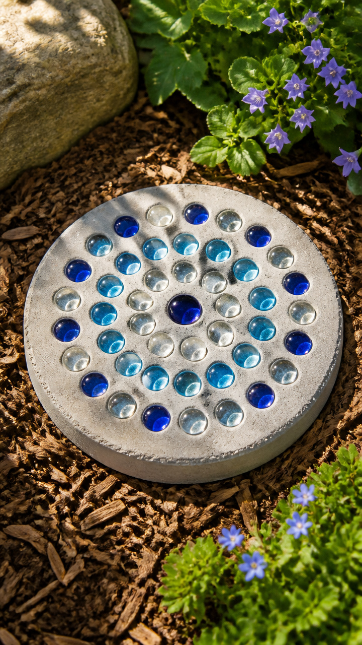 Glass Gem Stepping Stone