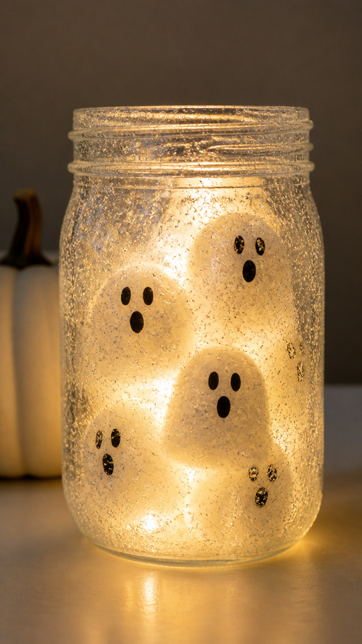 Glitter Ghost Jars