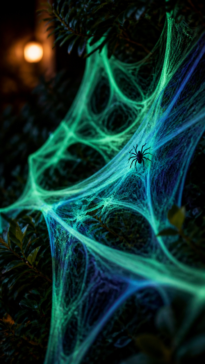 Glow-in-the-Dark Spider Webs