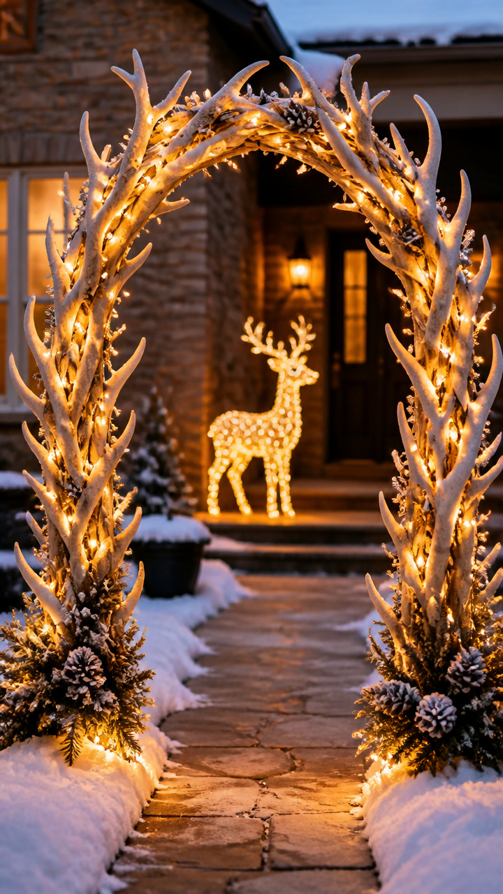 Glowing Antler Archway Entrance