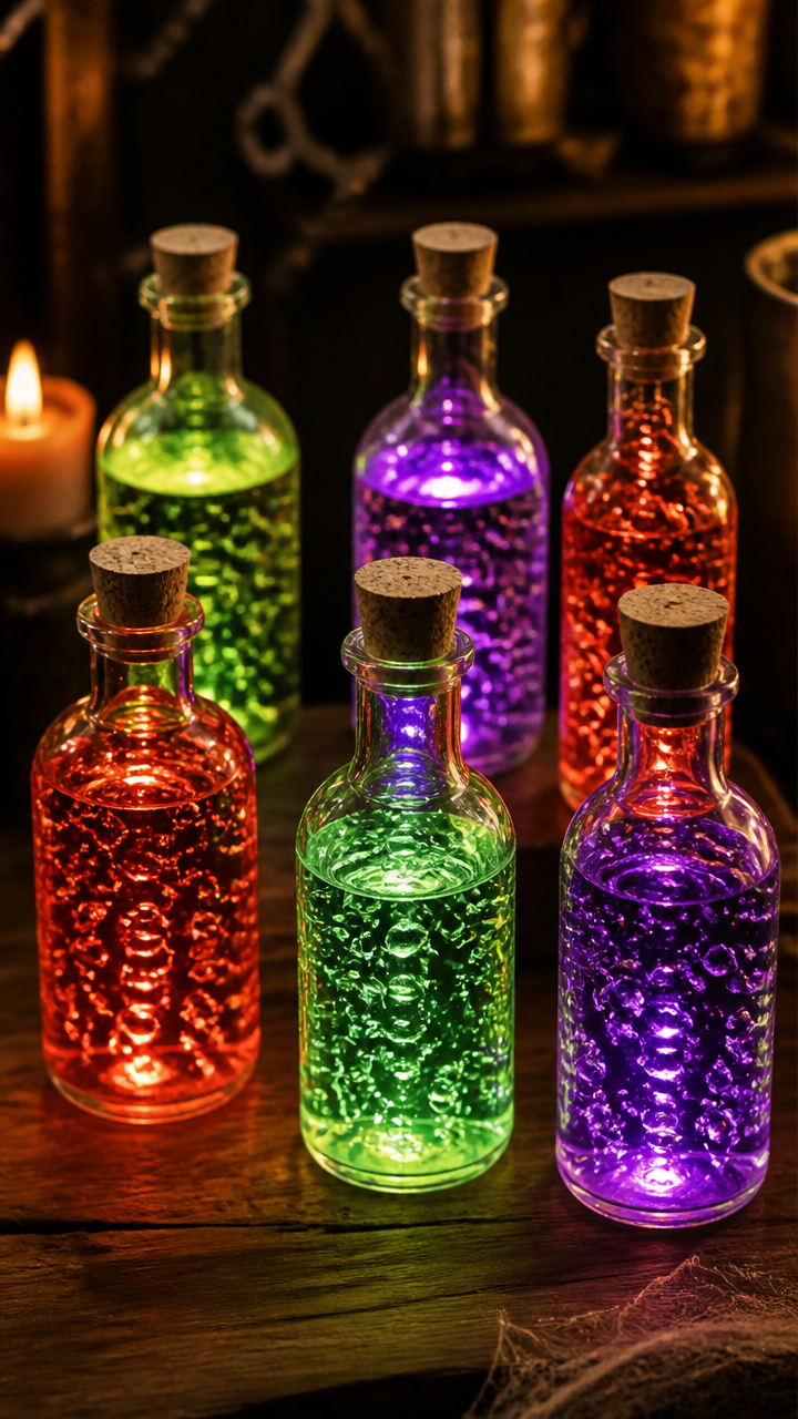 Glowing Potion Bottles