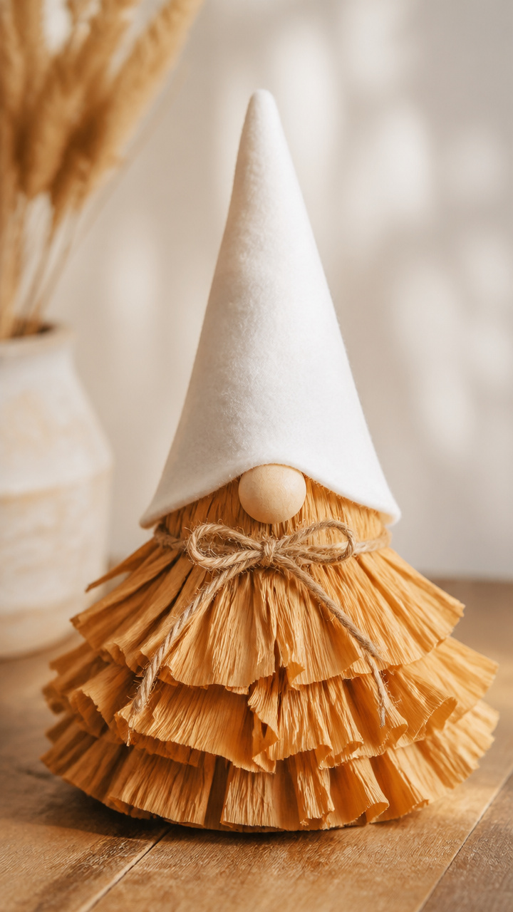 Gnome with Corn Husk Skirt