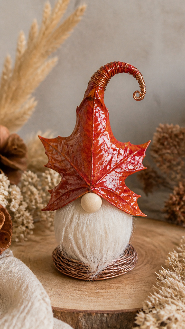 Gnome with Maple Leaf Hat