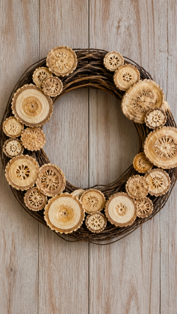 Gourd Slice Accent Wreath