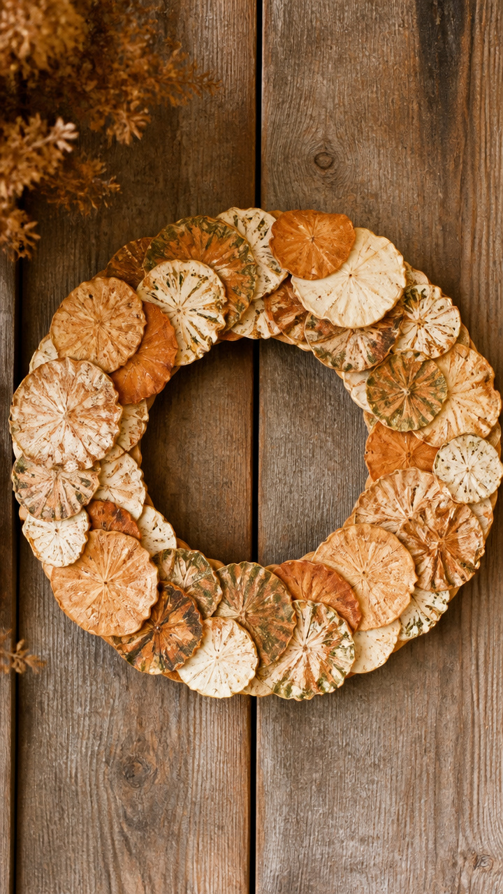 Gourd Slice Accent Wreath