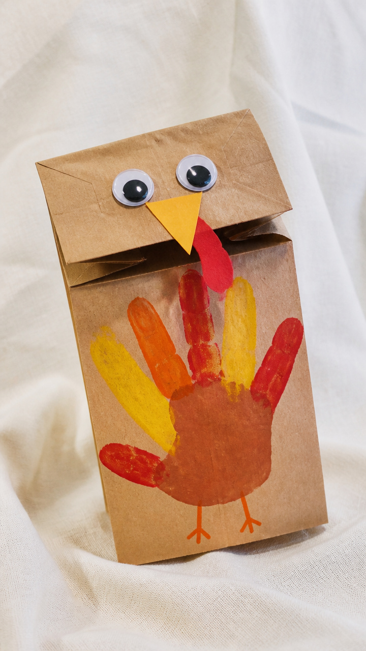 Handprint Turkey Puppet