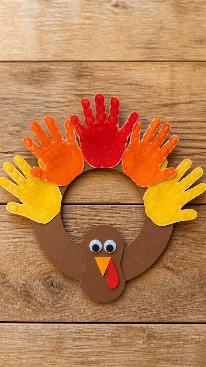 Handprint Wreath Turkey