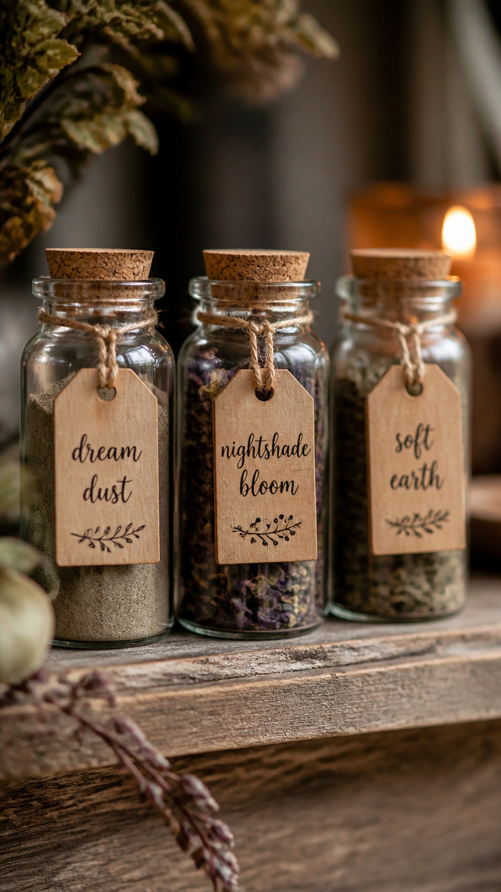 Handwritten Herb Labels on Mini Wooden Tags