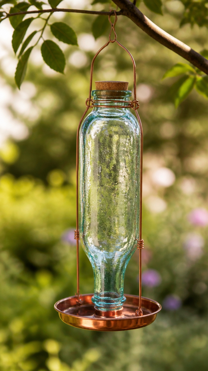 Hanging Glass Bottle Waterer
