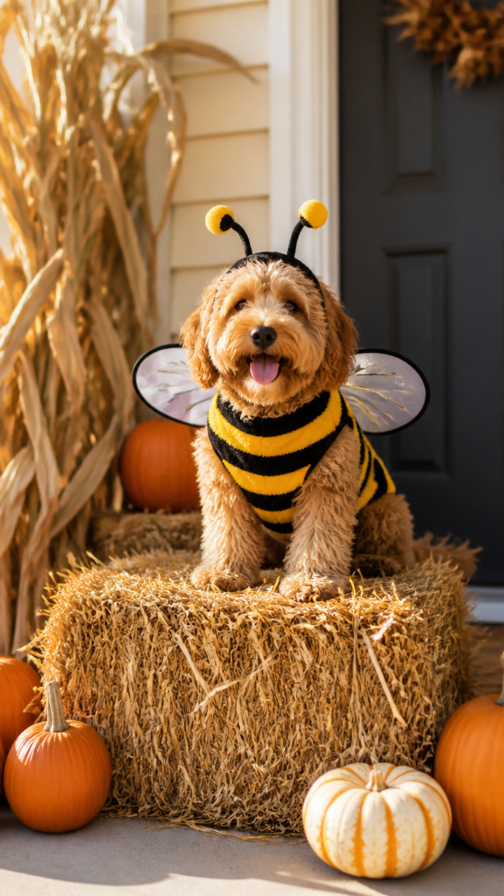 Hay Bale Pet Costume Photo Spot