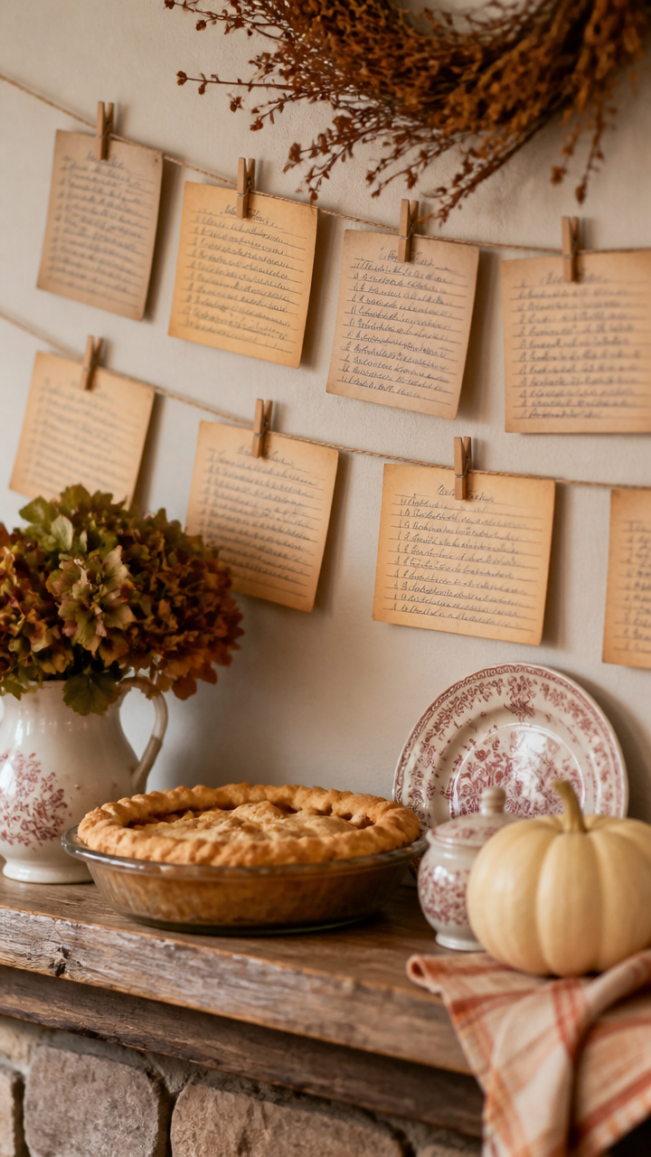 Highlight a Handwritten Recipe Card Display