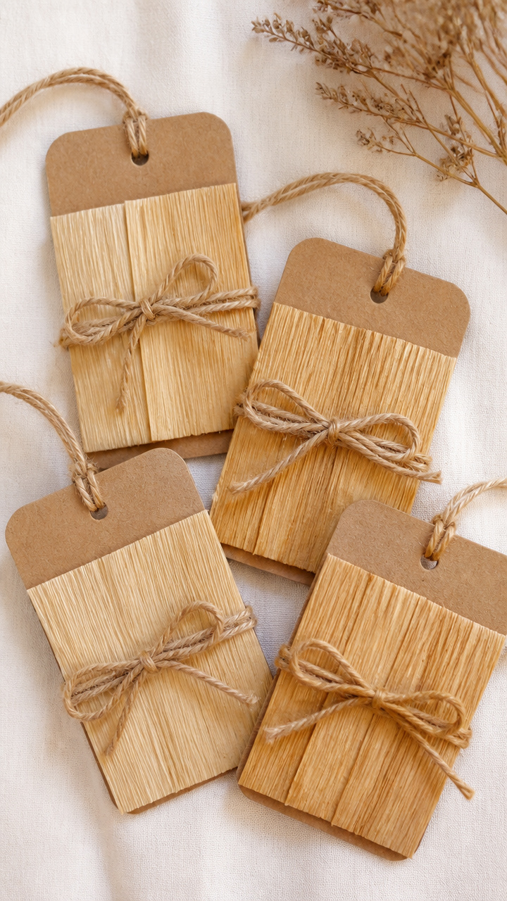 Husk-Wrapped Gift Tags