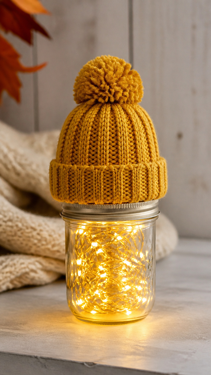 Knit Hat Miniature Lamp