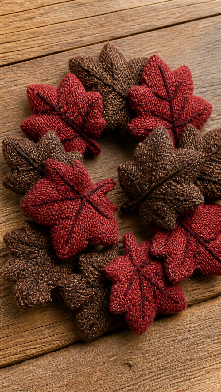 Knit Sweater Leaves