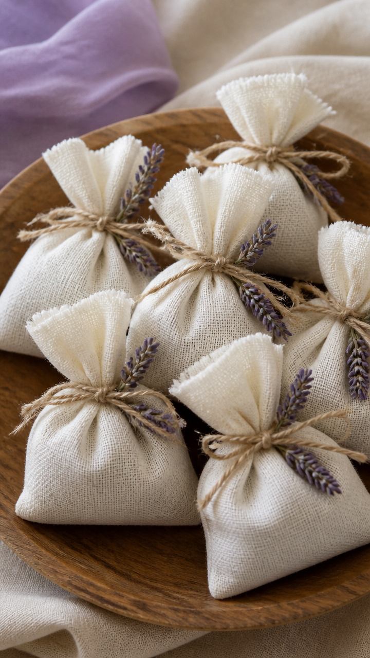 Knotted Muslin Sachets