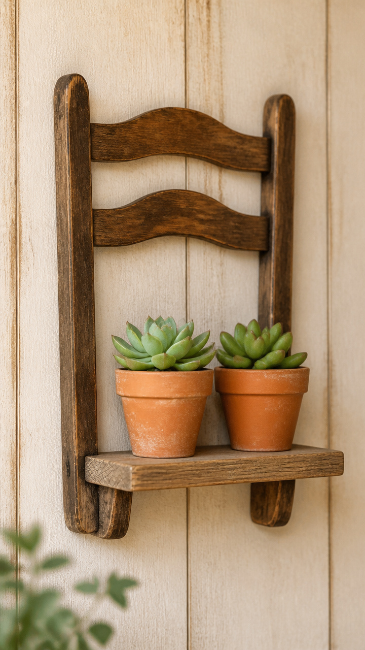 Ladder-Back Chair Shelf