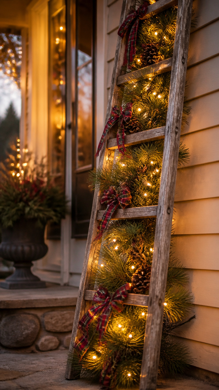Ladder Garland with Integrated Lights