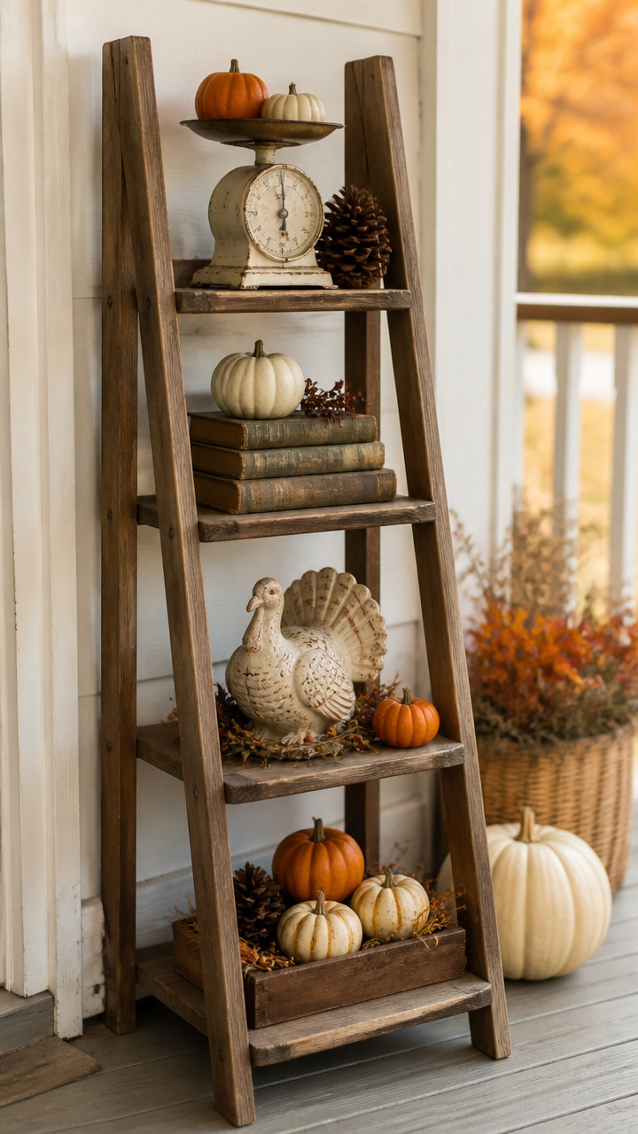 Ladder Shelf with Mini Harvest Displays