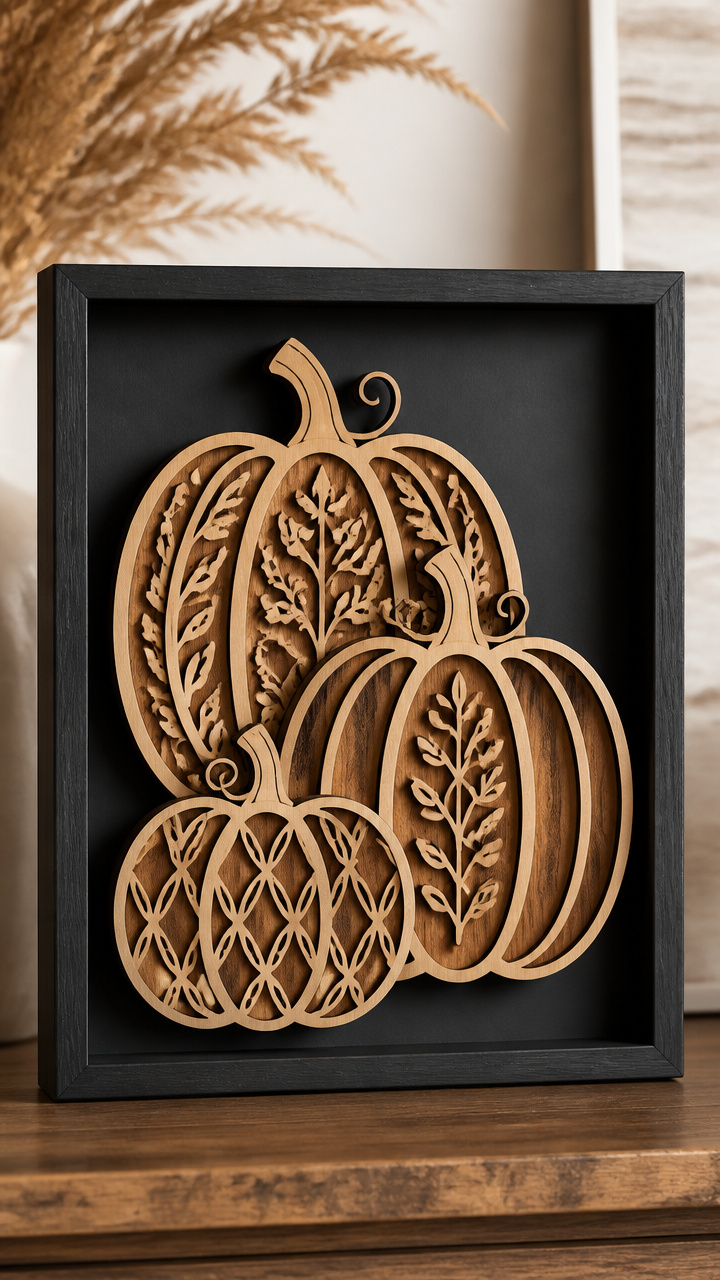 Laser-Cut Birch Shadow Box