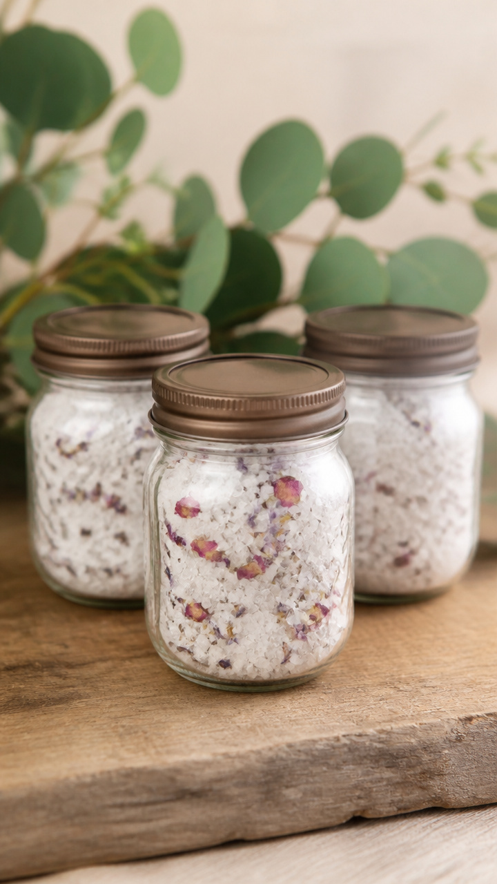 Lavender Bath Soak Jars