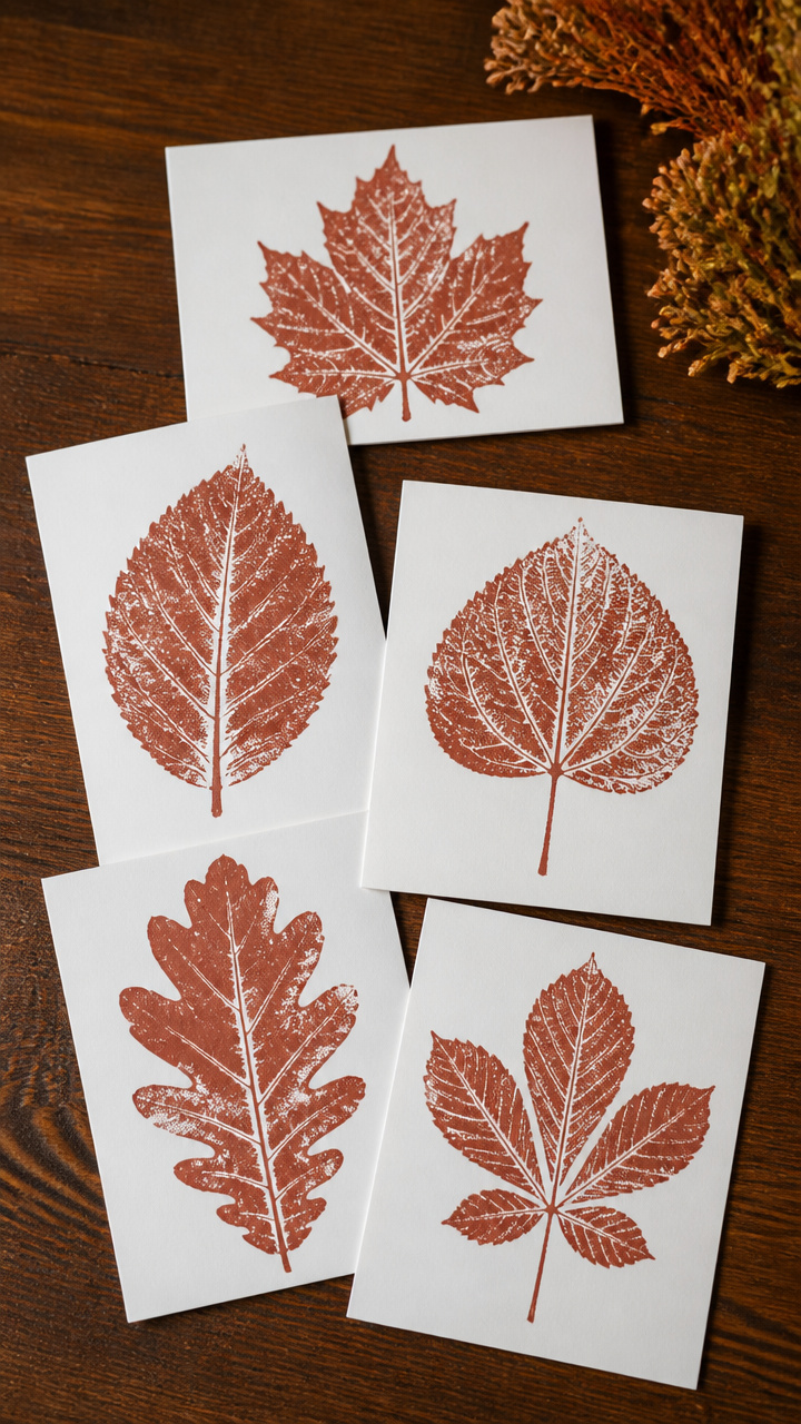Leaf Print Notecards