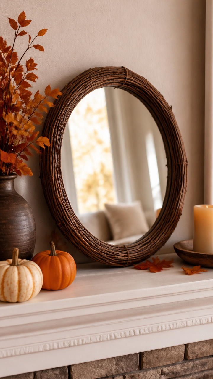 Lean a Small Autumnal Mirror Against the Wall
