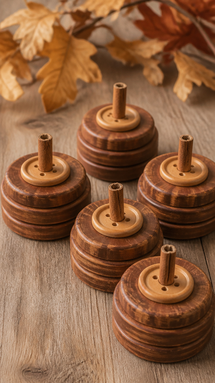 Lid and Button Stalk Pumpkins