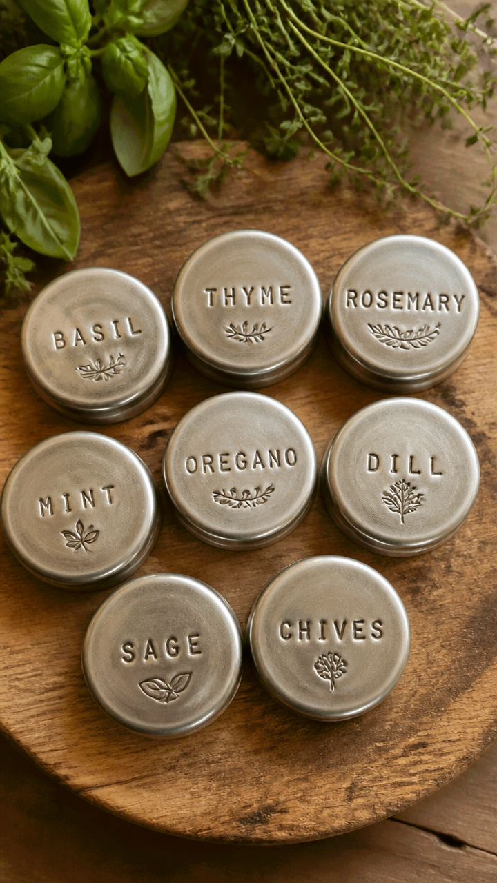 Lid Garden Markers