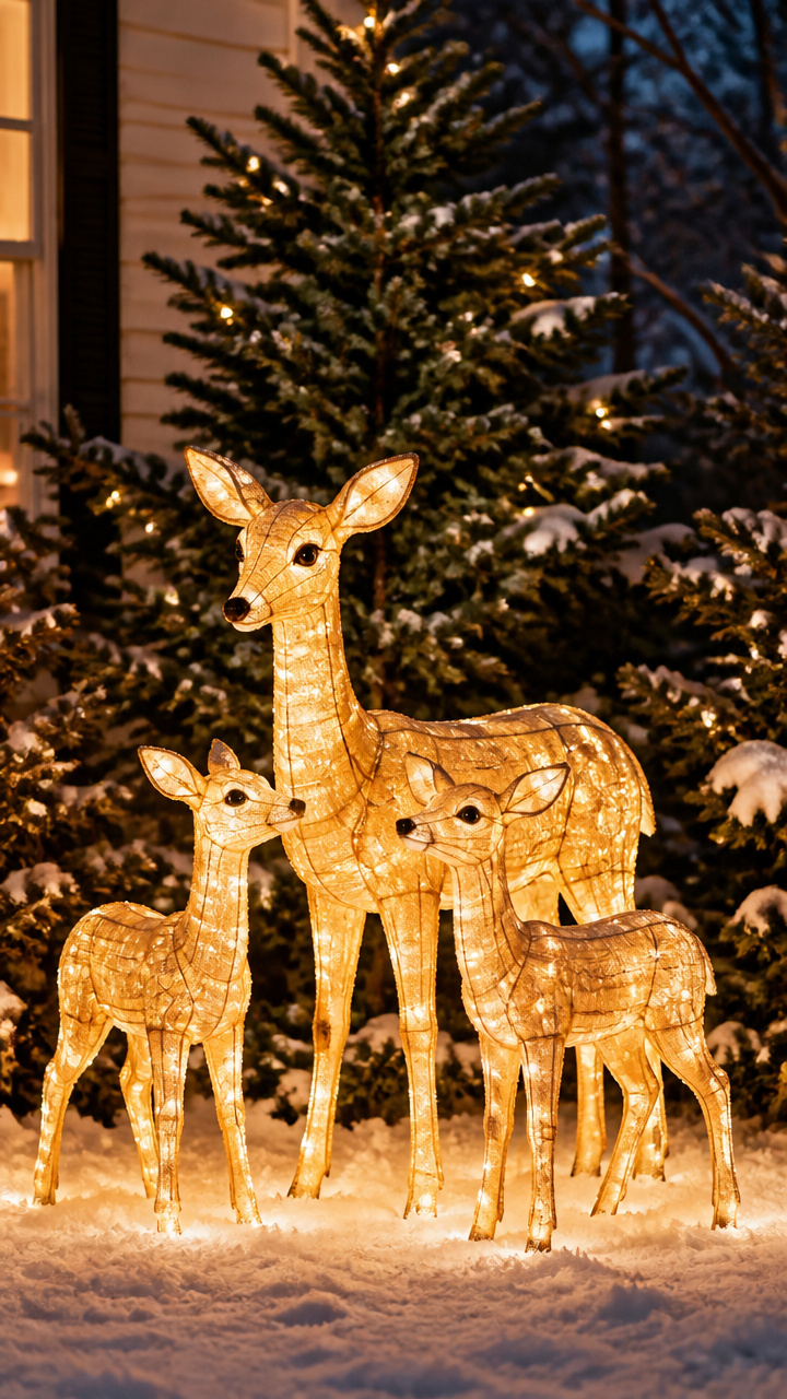 Lifesize LED-Illuminated Doe Family
