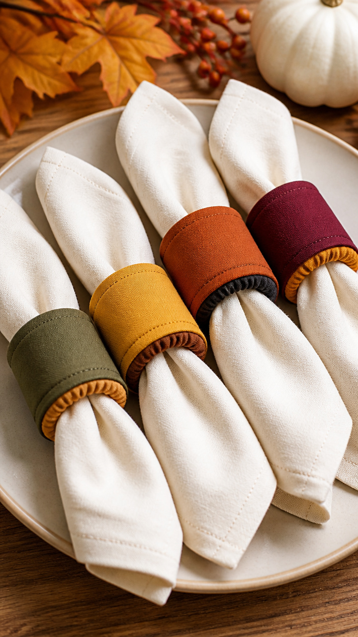 Lined Fabric Napkin Rings