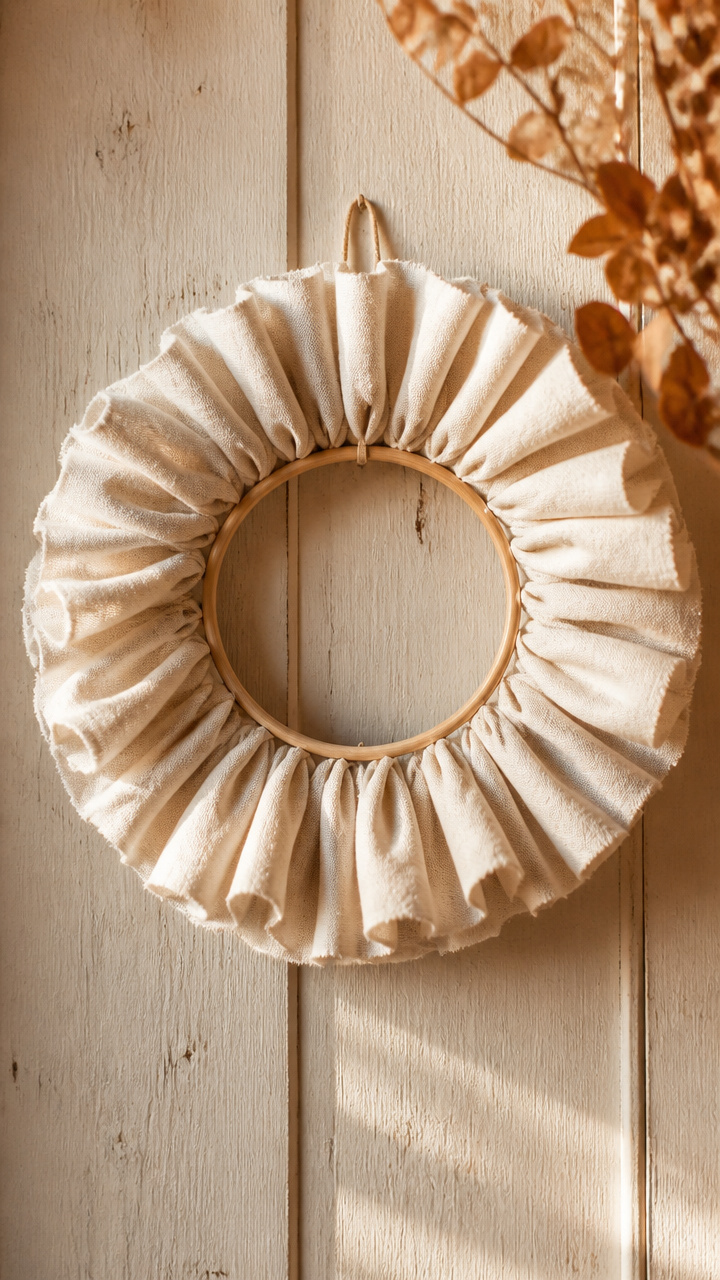 Linen Napkin Folded Wreath