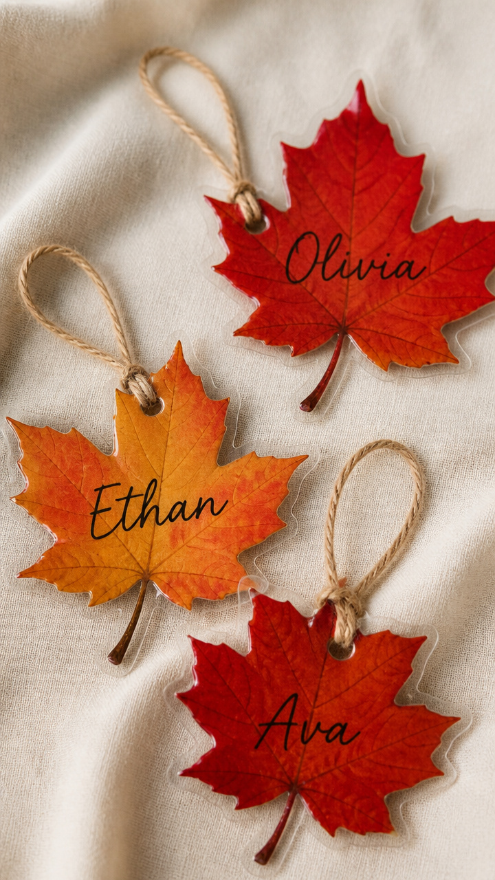 Maple Leaf Name Tags
