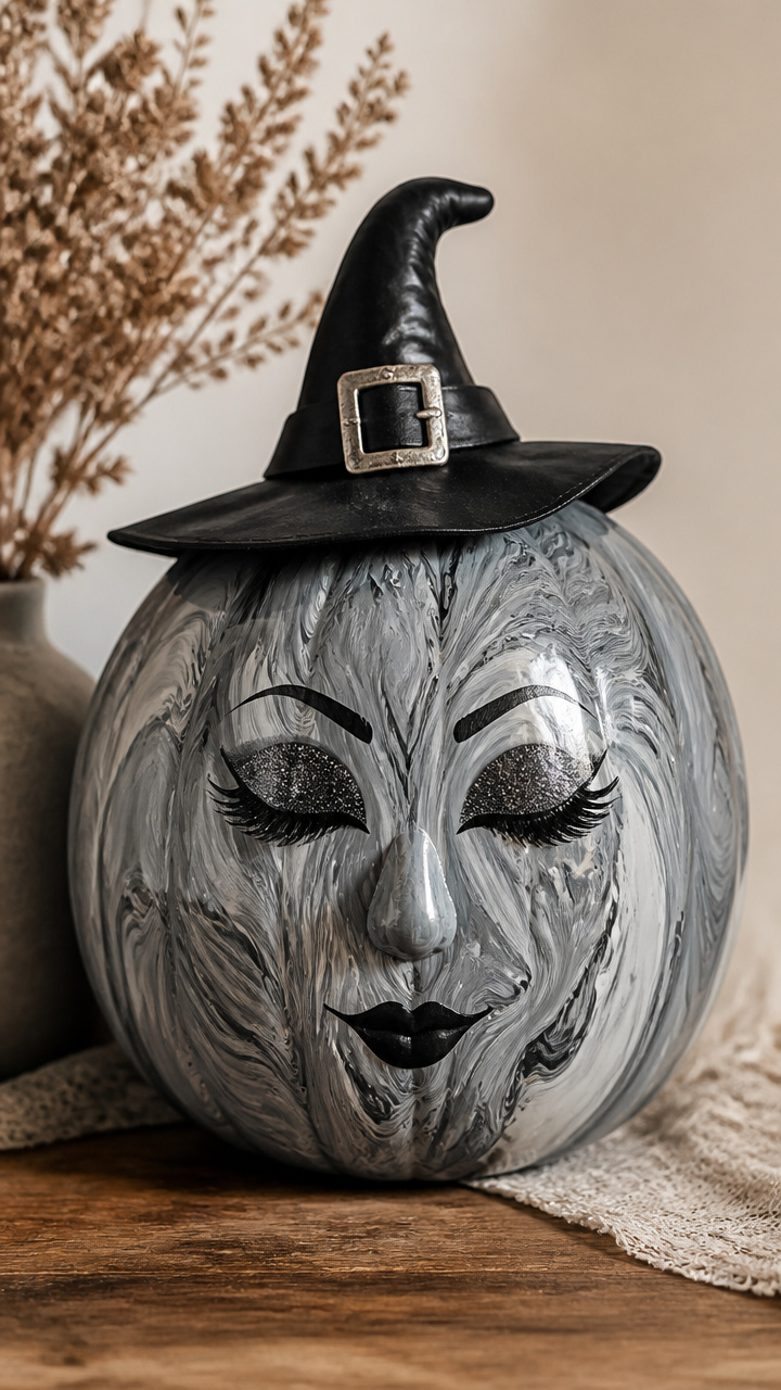 Marble Swirl Gray Witch