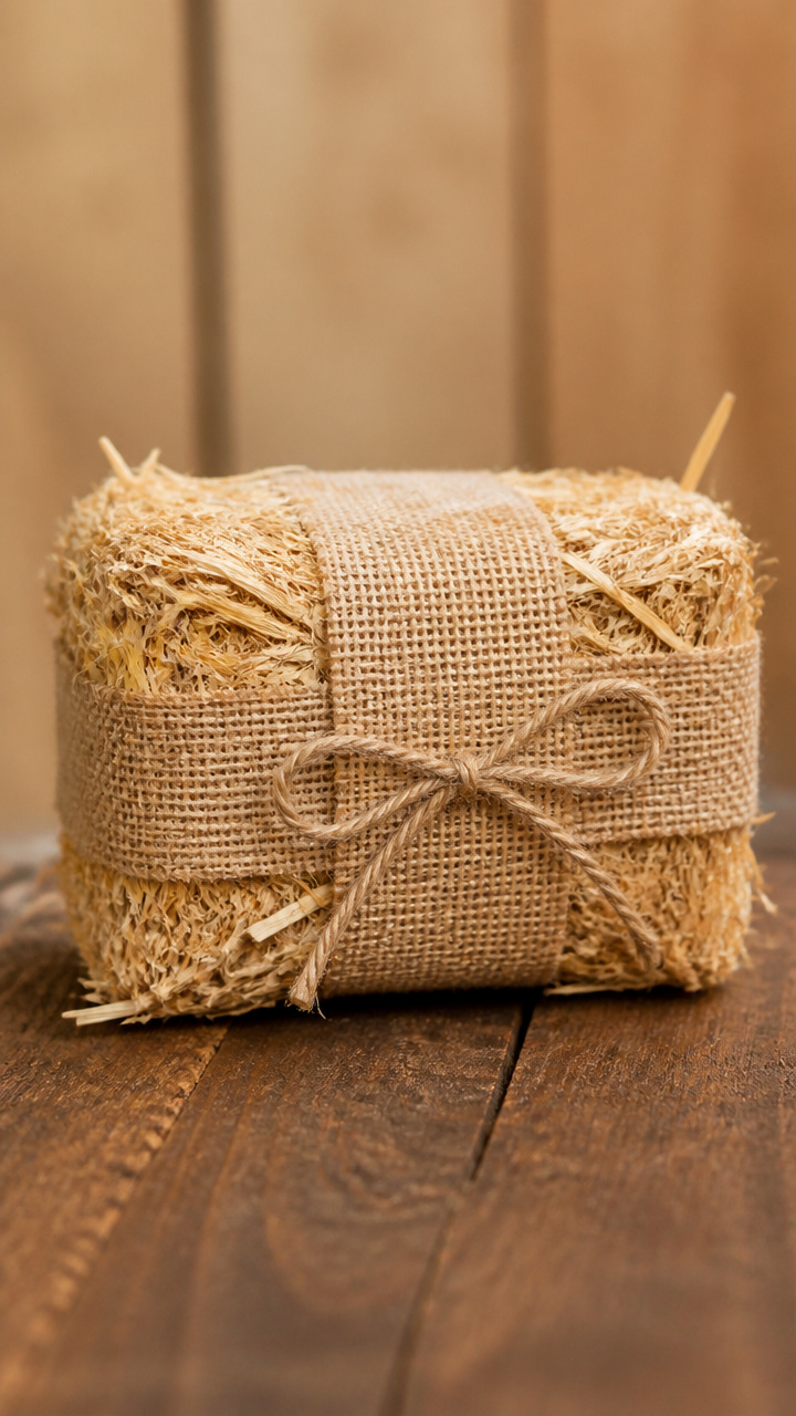 Mini Hay Bale Wreath Base