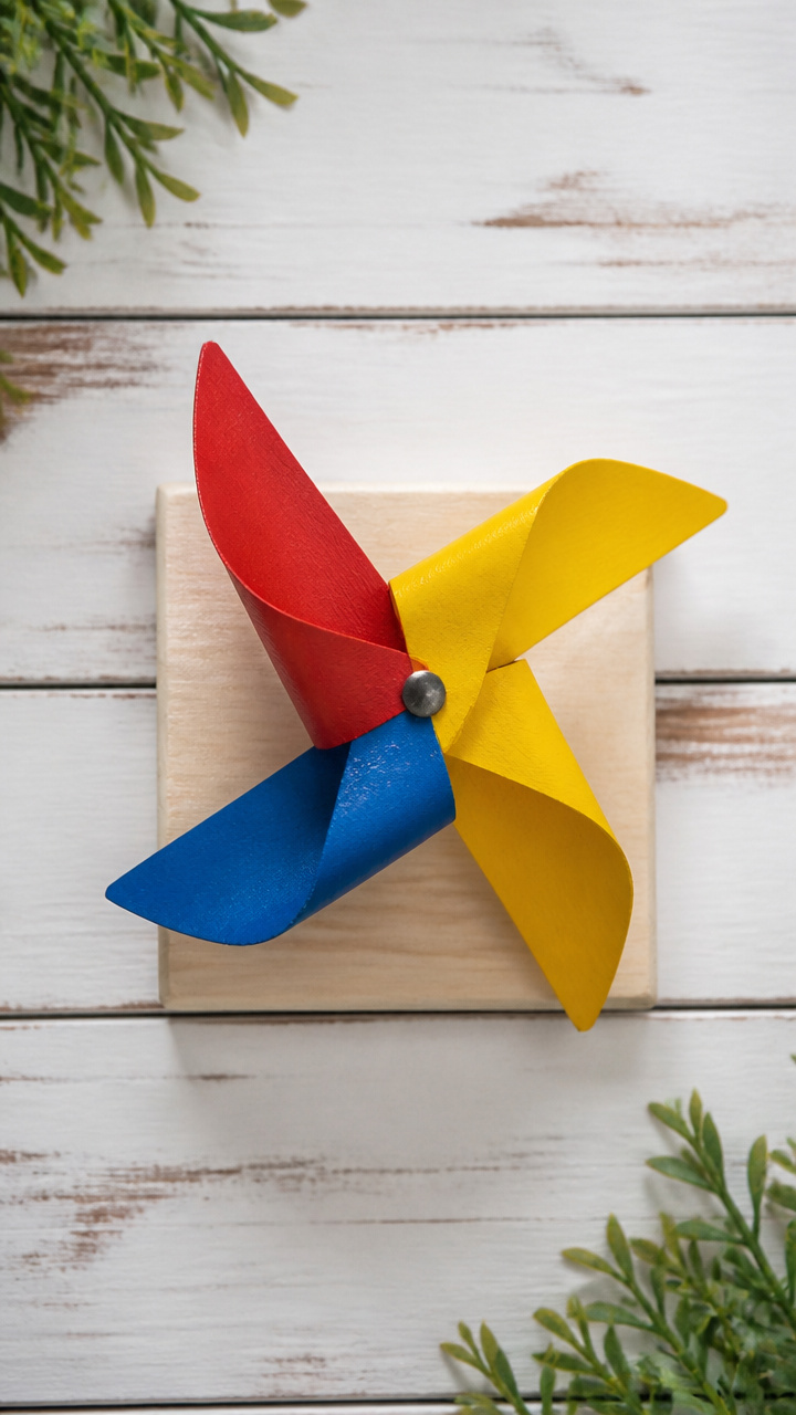 Mini Painted Windmill
