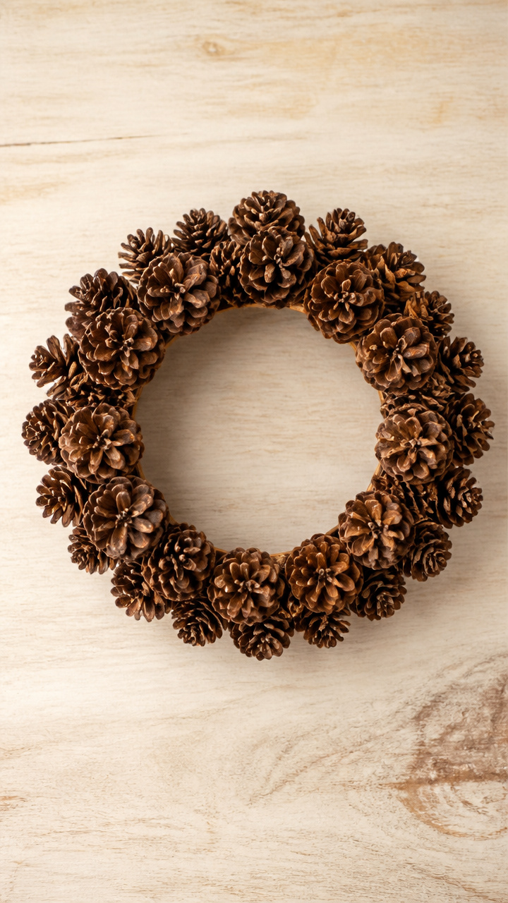 Mini Pine Cone Wreath Base