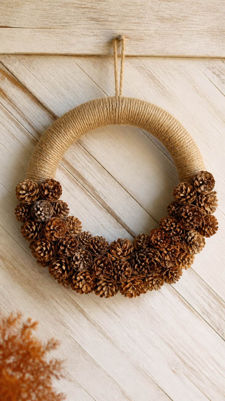 Mini Pinecone Cluster Wreath