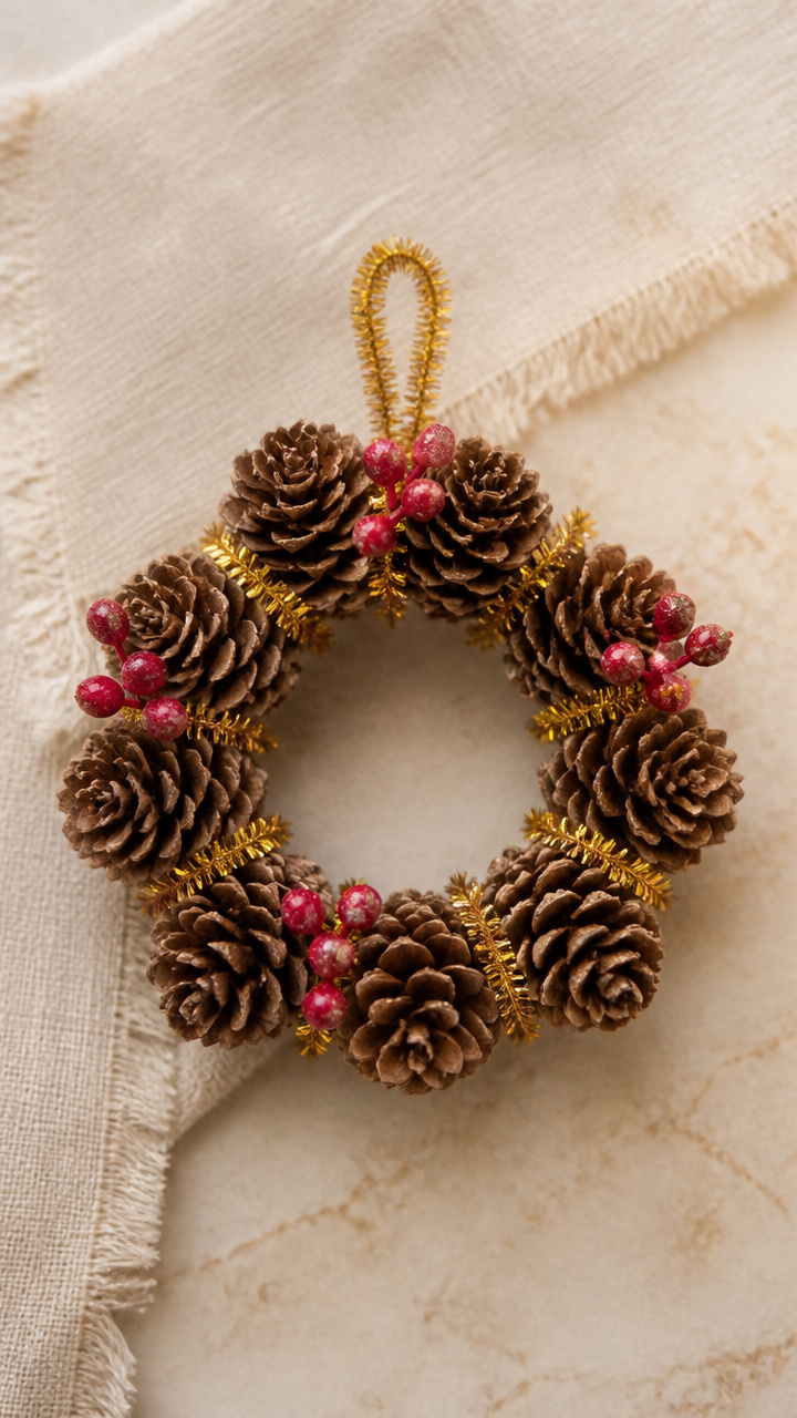 Mini Pinecone Wreaths