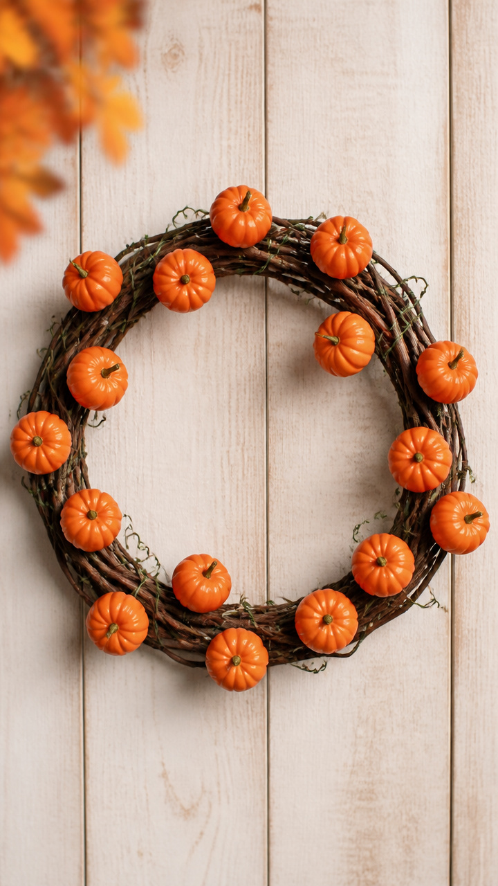 Mini Pumpkin Vine Wreath